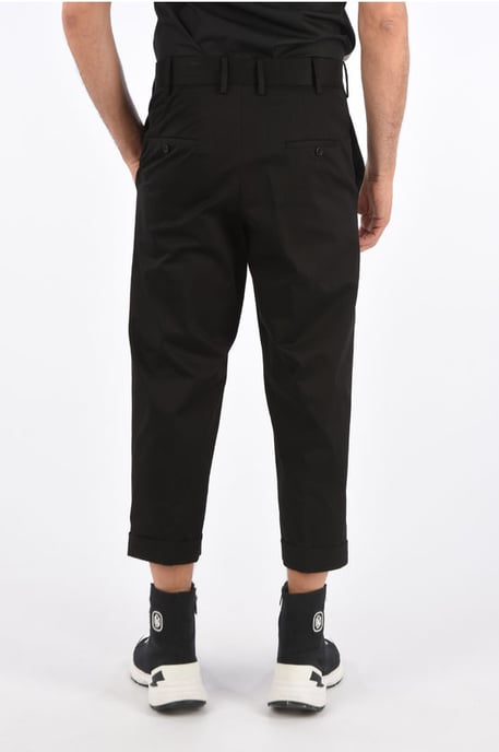 Pantalones negros con ribete de tiro bajo - Image 2