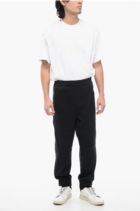 Pantalones deportivos de estilo motero MODERNIST de mezcla de algodón con bolsillos con cremallera en negro - Image 3