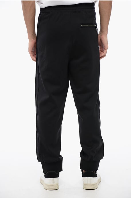 Pantalones deportivos de estilo motero MODERNIST de mezcla de algodón con bolsillos con cremallera en negro - Image 4