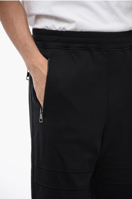 Pantalones deportivos de estilo motero MODERNIST de mezcla de algodón con bolsillos con cremallera en negro - Image 2