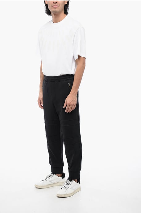 Pantalones deportivos de estilo motero MODERNIST de mezcla de algodón con bolsillos con cremallera en negro - Image 3