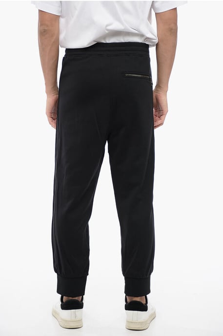 Pantalones deportivos de estilo motero MODERNIST de mezcla de algodón con bolsillos con cremallera en negro - Image 4