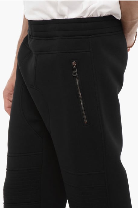 Joggers ajustados con cintura con cordón en negro - Image 3