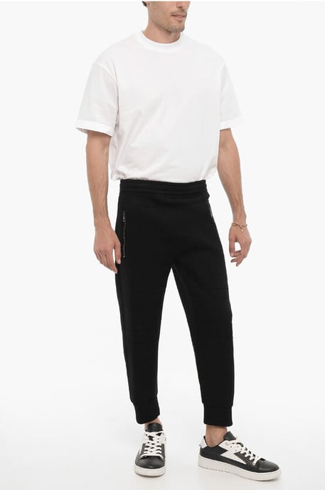 Joggers ajustados con cintura con cordón en negro - Image 4