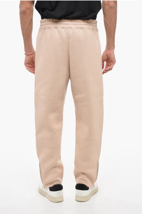 Joggers BOLT bordados con cremallera en los puños en beige - Image 2