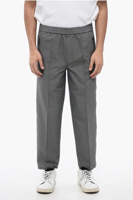 Pantalones LOUIS de tejido elástico con cinturilla elástica en gris - Image 1