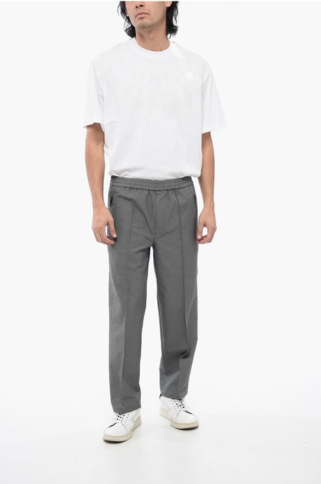 Pantalones LOUIS de tejido elástico con cinturilla elástica en gris - Image 4