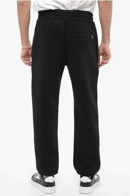 Joggers holgados de mezcla de algodón polar con estampado de rayos en negro - Image 2