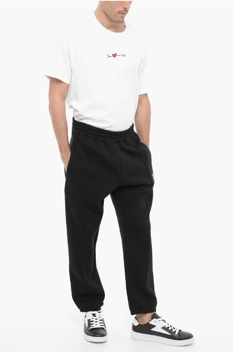Joggers holgados de mezcla de algodón polar con estampado de rayos en negro - Image 4
