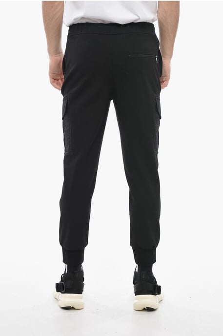 Pantalones deportivos cargo ajustados de tiro bajo en negro - Image 2