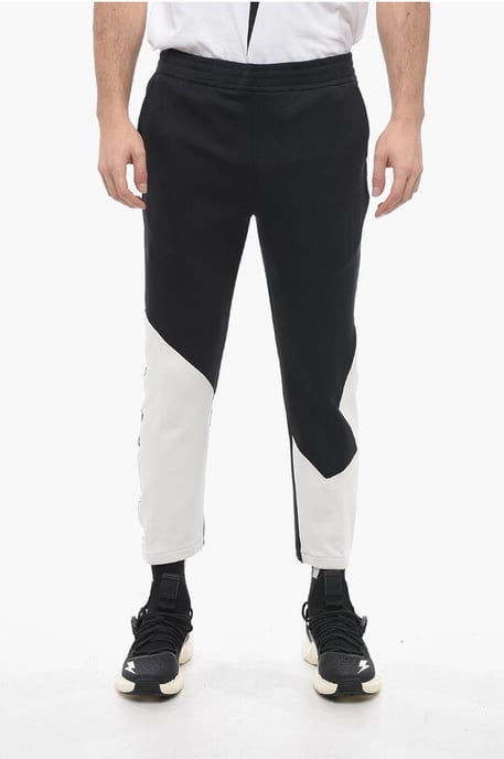 Pantalones deportivos MODERNIST ajustados con detalles en contraste en negro - Image 1