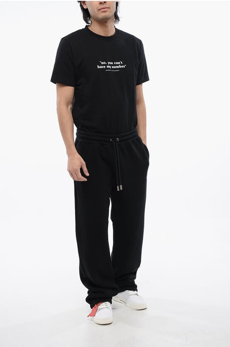 Joggers de algodón cepillado con bordado BANDANA en negro - Image 4