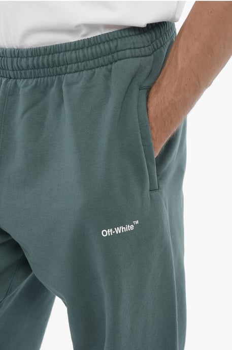 Joggers CHAIN ​​ARROW de algodón cepillado de temporada en verde - Image 3