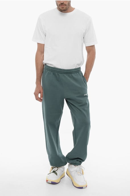 Joggers CHAIN ​​ARROW de algodón cepillado de temporada en verde - Image 4