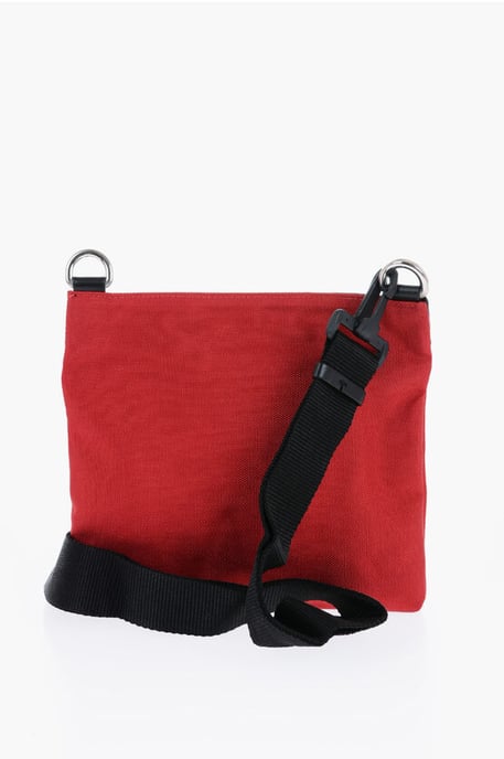 Bolso bandolera de nailon con correas extraíbles en negro y rojo - Image 2