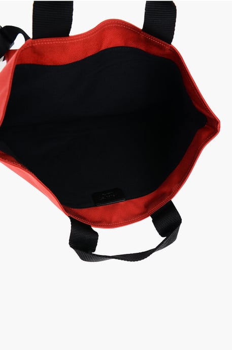 Bolso maxi de nailon con correa de hombro extraíble en rojo - Image 4