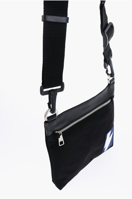 Bolso bandolera de nailon con correas extraíbles en color negro - Image 3