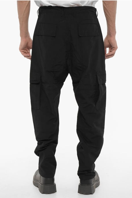 Pantalones cargo de nailon con logotipo bordado en negro - Image 2
