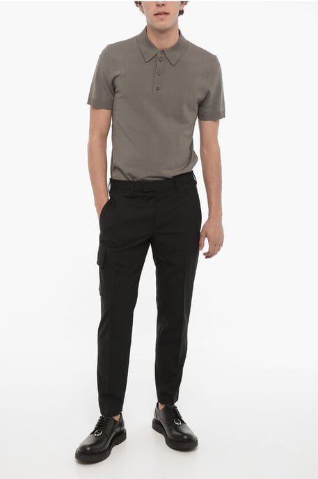 Pantalones cargo ajustados de cintura regular en negro - Image 4
