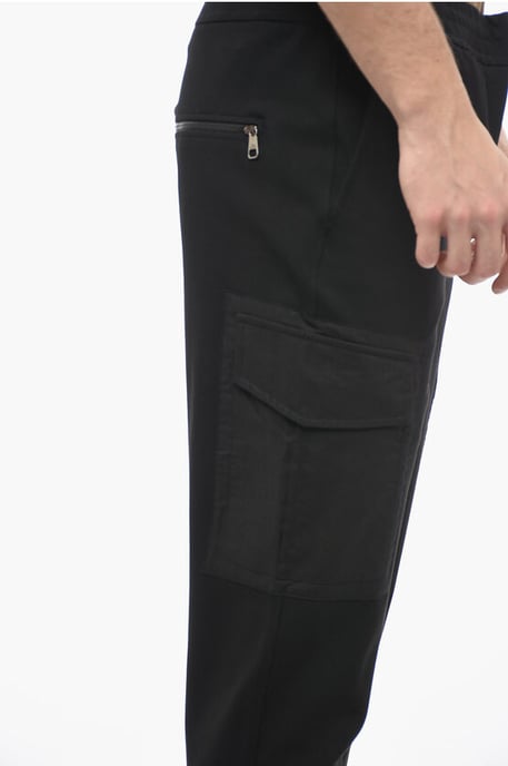 Pantalones cargo ajustados de cintura baja con cordón ajustable en negro - Image 3
