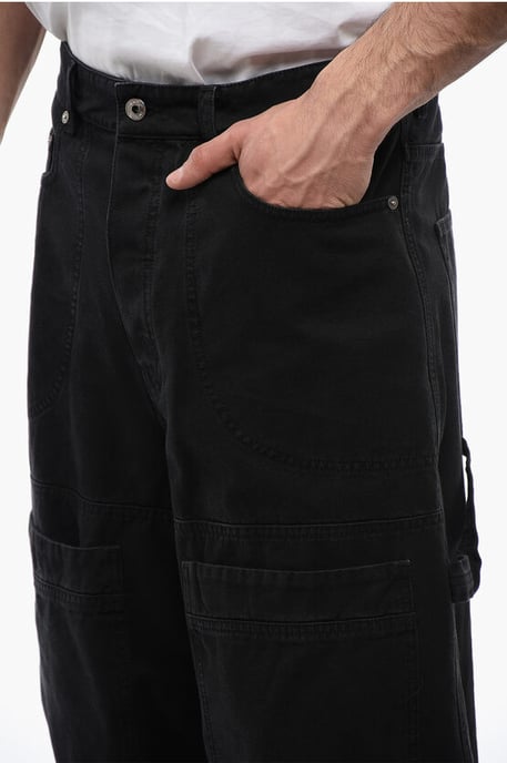 Vaqueros cargo de corte relajado GARMDYED CARPENTER de 32 cm en negro - Image 3