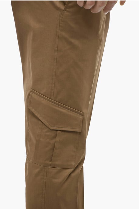 Pantalones cargo ajustados NATE de algodón elástico en marrón - Image 3