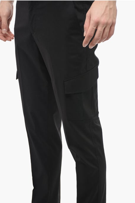 Pantalones cargo ajustados NATE con cierre oculto en negro - Image 4