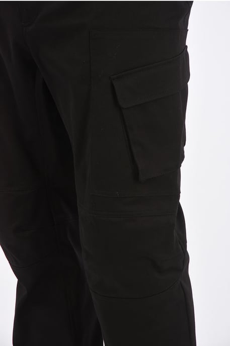 Pantalones cargo de motocross con ajuste ergonómico y pernera ancha en negro - Image 3