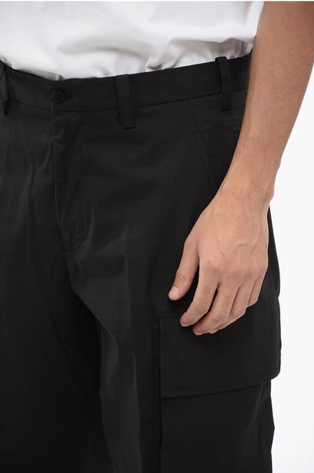 Pantalones cargo holgados FIREMAN de mezcla de algodón en negro - Image 3