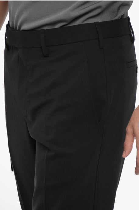 Pantalones cargo ajustados con trabillas para cinturón en negro - Image 3