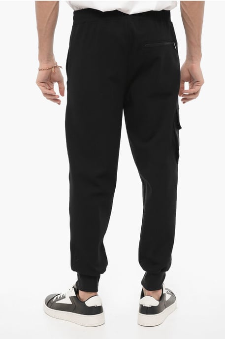 Pantalones cargo ajustados con cintura con cordón en negro - Image 2