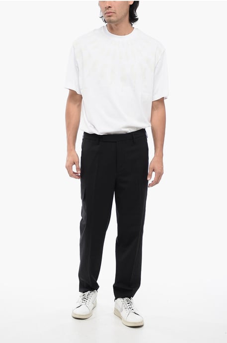 Pantalones cargo NATE de mezcla de lana virgen en negro - Image 4