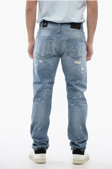 Vaqueros SID Regular Fit con efecto desgastado de 18 cm en azul - Image 2
