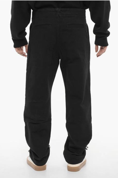 Vaqueros de pierna ancha lavados oscuros de 22 cm en negro - Image 2
