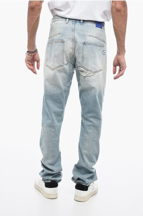 Denim TWIST Efecto Vintage con Patchwork 17cm en Azul Claro - Image 2