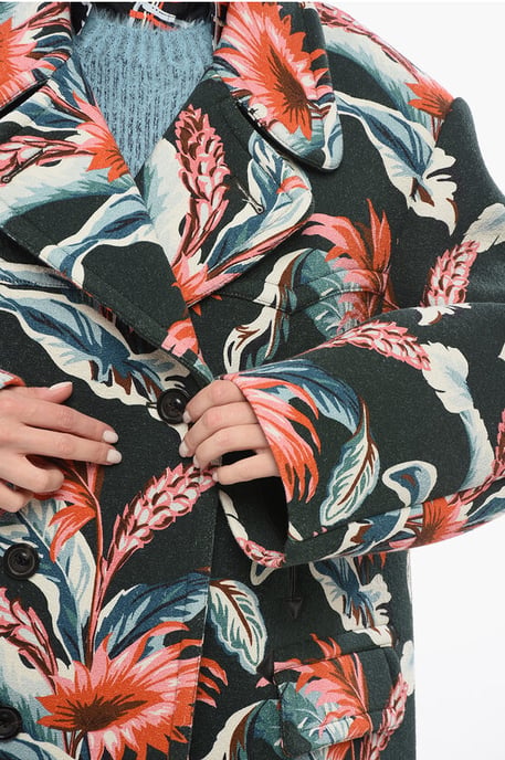 Chaqueta cruzada MM4 con motivo floral en multicolor - Image 3