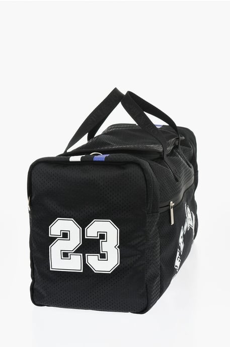 Bolsa de fin de semana de béisbol para exteriores de nailon con correas extraíbles en negro - Image 2