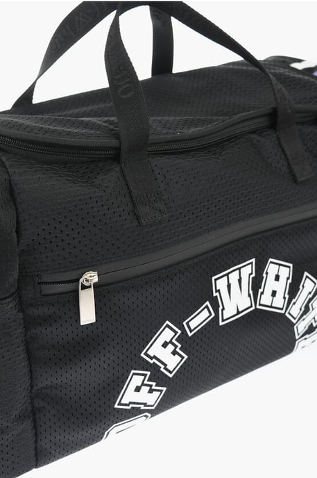 Bolsa de fin de semana de béisbol para exteriores de nailon con correas extraíbles en negro - Image 4