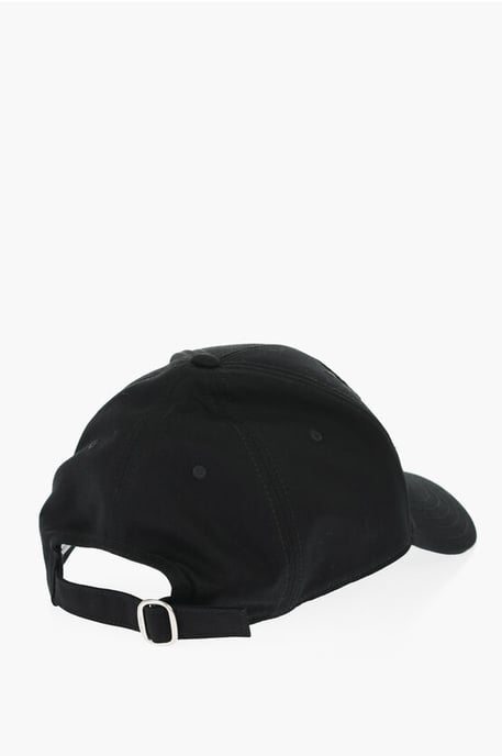 Gorra de color liso con detalles en relieve en negro - Image 3
