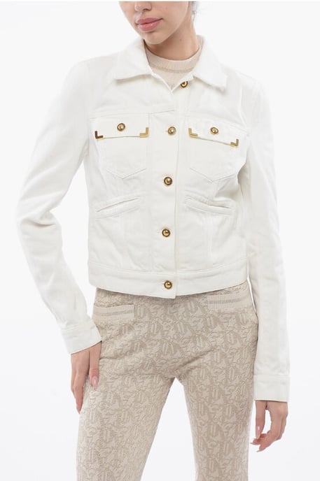 Chaqueta vaquera utilitaria en color blanco - Image 1