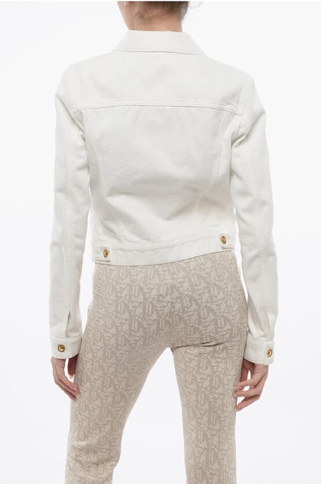Chaqueta vaquera utilitaria en color blanco - Image 2