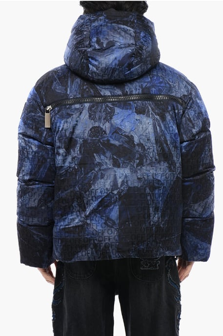 Chaqueta acolchada SIERRA LEONE con estampado de monograma en azul - Image 2
