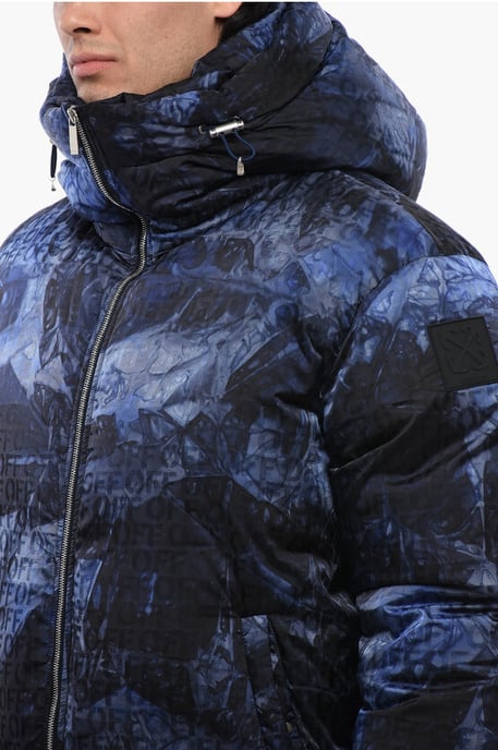 Chaqueta acolchada SIERRA LEONE con estampado de monograma en azul - Image 3