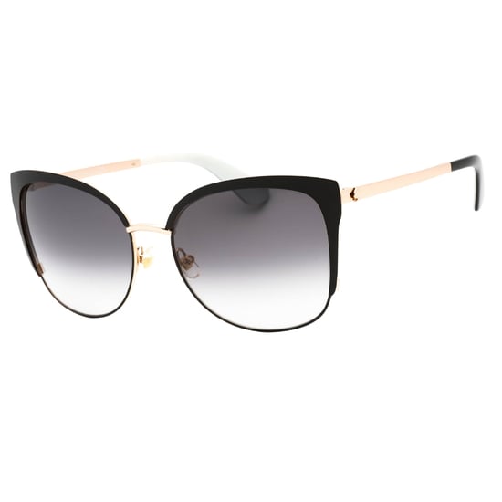 Gafas de sol Kate Spade Genice con montura dorada y negra y lentes degradadas en gris - Image 2