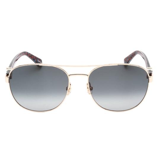 Gafas de sol Kate Spade con montura raglán dorada y lentes grises con degradado - Image 2