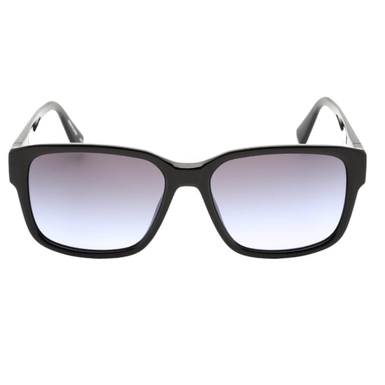 Gafas de sol Calvin Klein con montura negra, lentes degradados en gris y violeta - Image 1