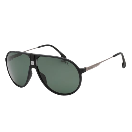Gafas de sol Carrera UC con montura negra mate y lentes polarizadas verdes - Image 1