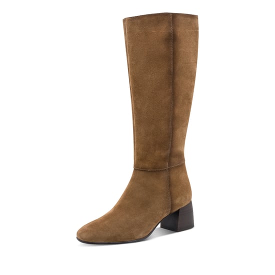 Botas de montar Tamaris para mujer, de piel color marrón camel, con tacón hasta la rodilla - Image 3