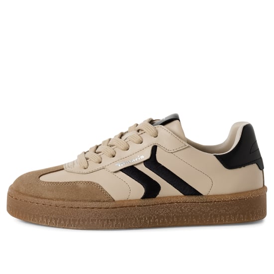 Zapatillas Tamaris de ante beige con cordones para mujer - Image 4