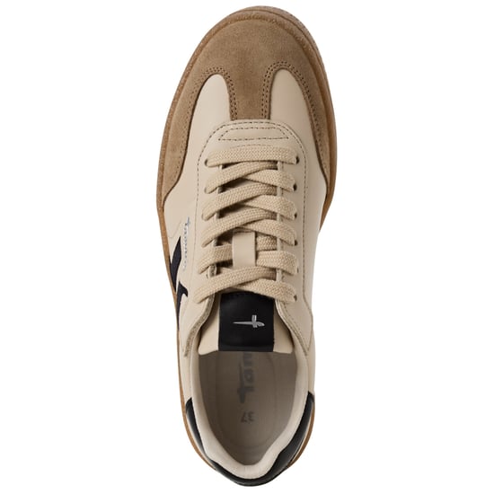 Zapatillas Tamaris de ante beige con cordones para mujer - Image 5